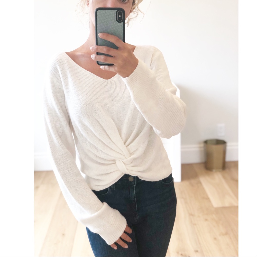 WESTLAKE Long Sleeve Twist Knot Sweater - Picture 2 of 6